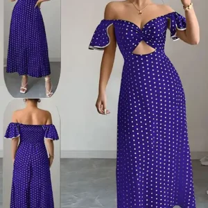 Polka Dot Off-Shoulder Dress