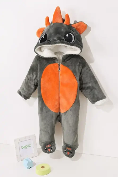 Cozy Dinosaur Plush Onesie Costume
