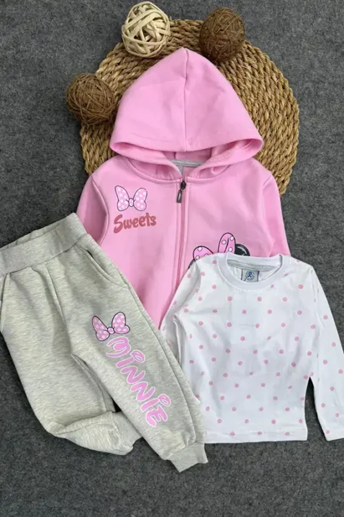 Cute Pink Polka Dot Outfit Set