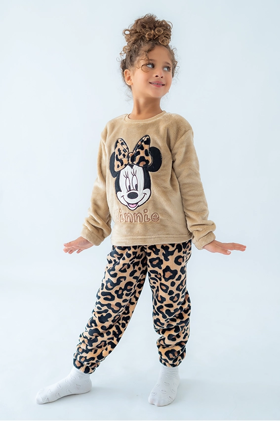 197979-2 Leopard Print Cozy Minnie Pajama Set