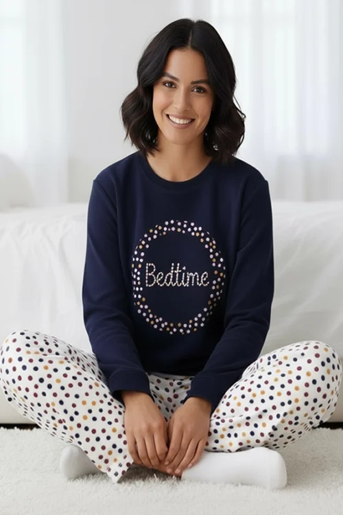 Polka Dot Long Sleeve Pajama Set
